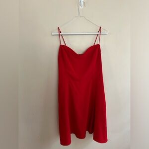 Abercrombie - Red spaghetti strap mini dress w/ pockets